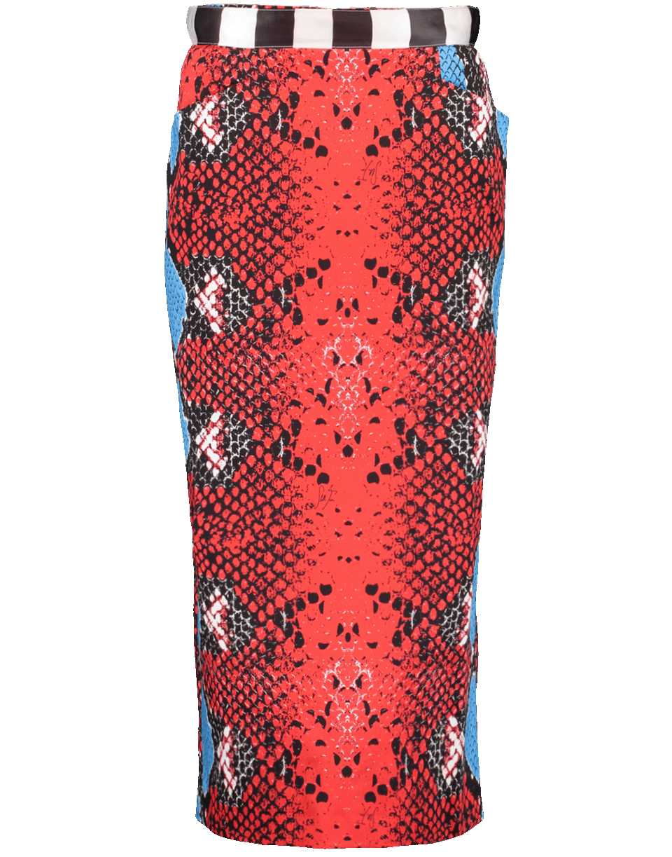 STELLA JEAN-Python Print Pencil Skirt-