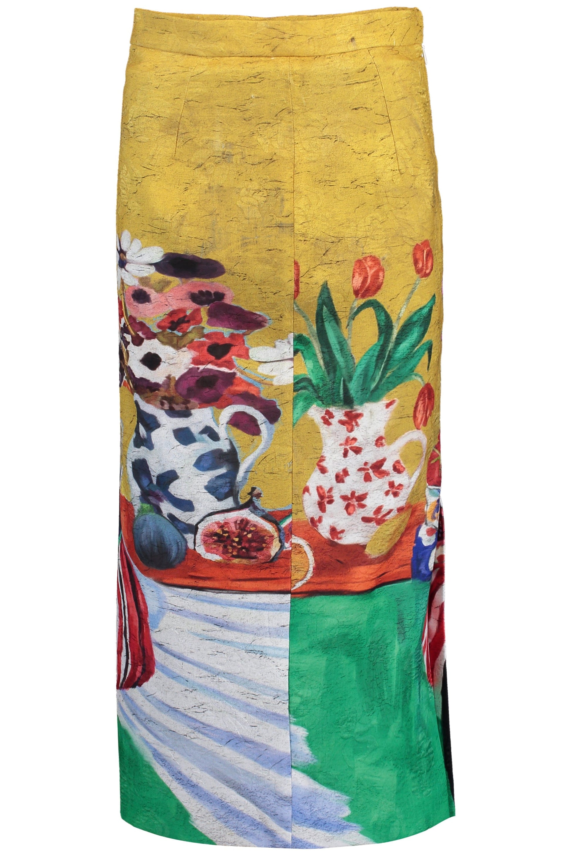 STELLA JEAN-Printed Slim Skirt, Back Zip-