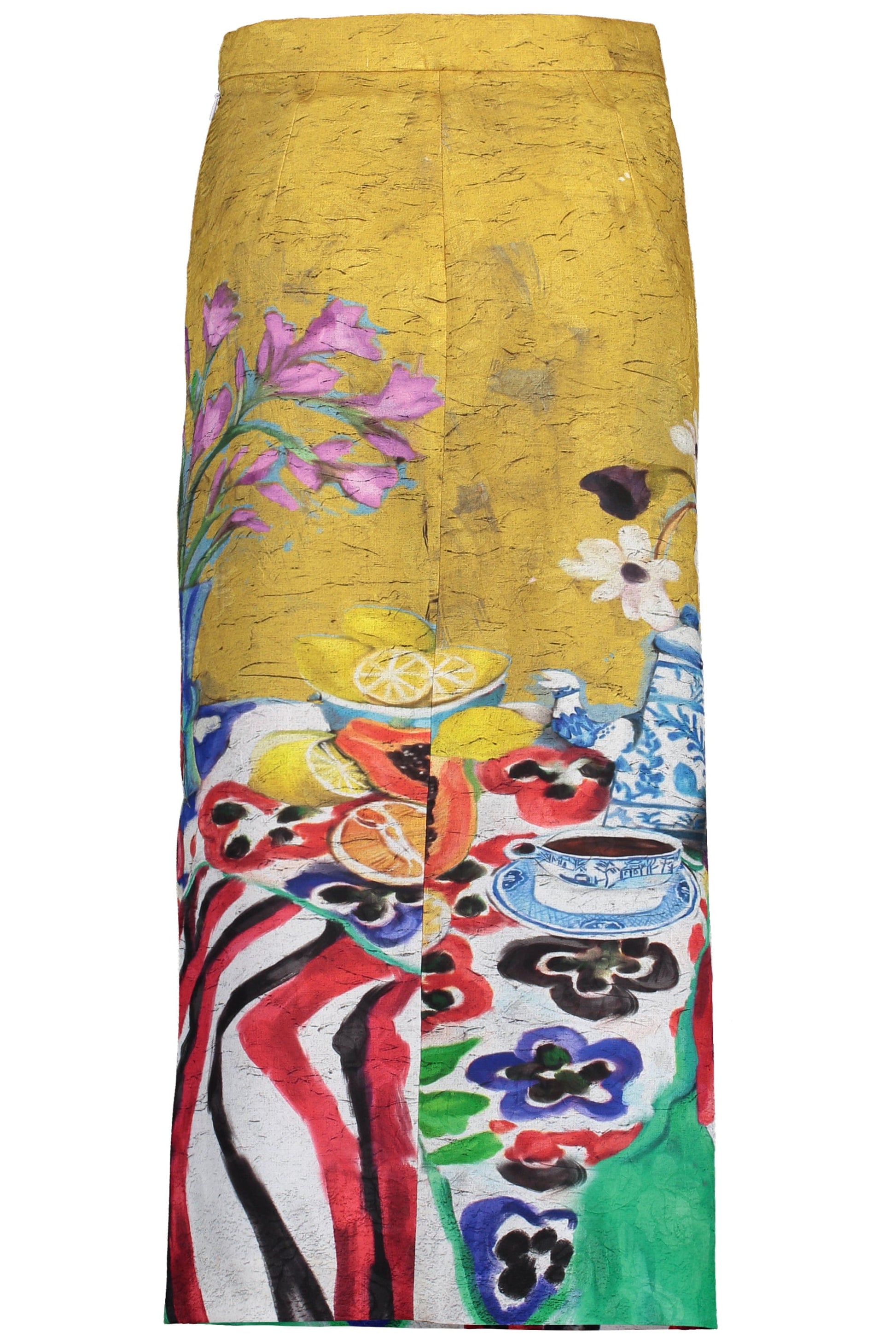 STELLA JEAN-Printed Slim Skirt, Back Zip-