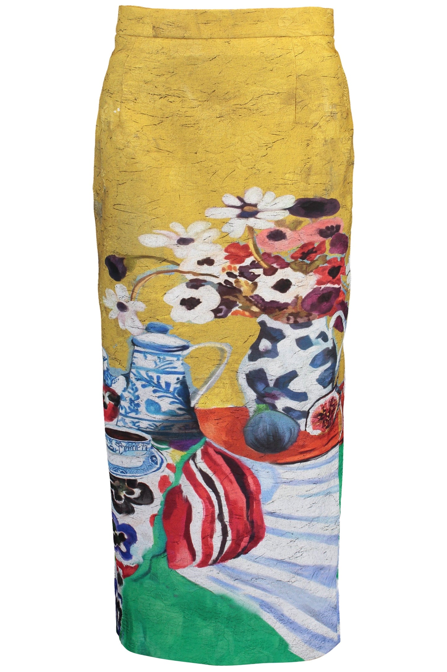 STELLA JEAN-Printed Slim Skirt, Back Zip-