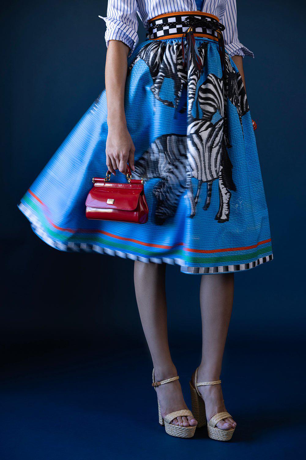 STELLA JEAN-Zebra Skirt-