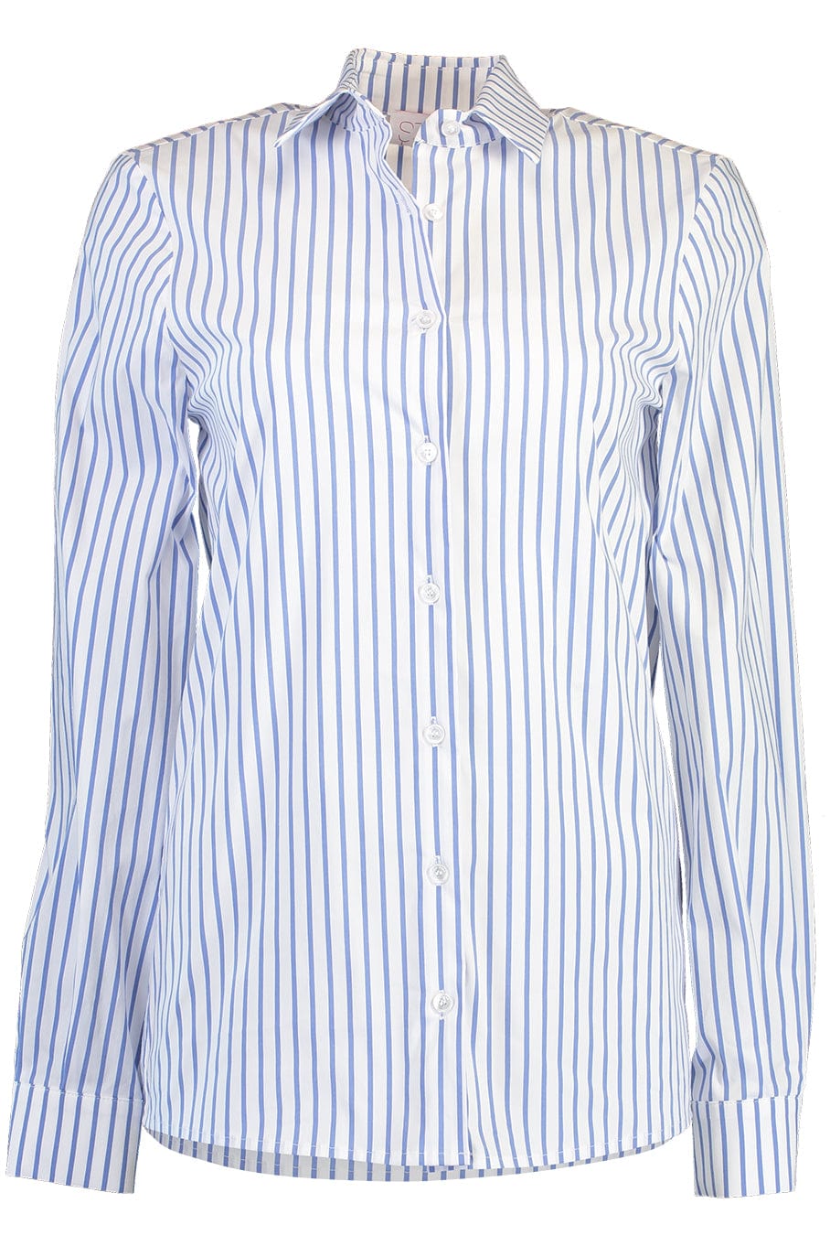 STELLA JEAN-Long Sleeve Striped Button Down Blouse-