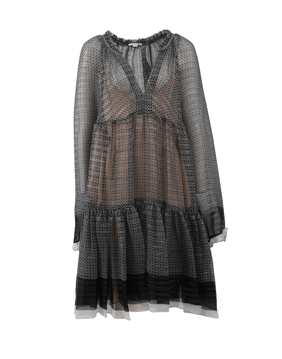 STELLA MCCARTNEY-Lurex Peasant Dress-