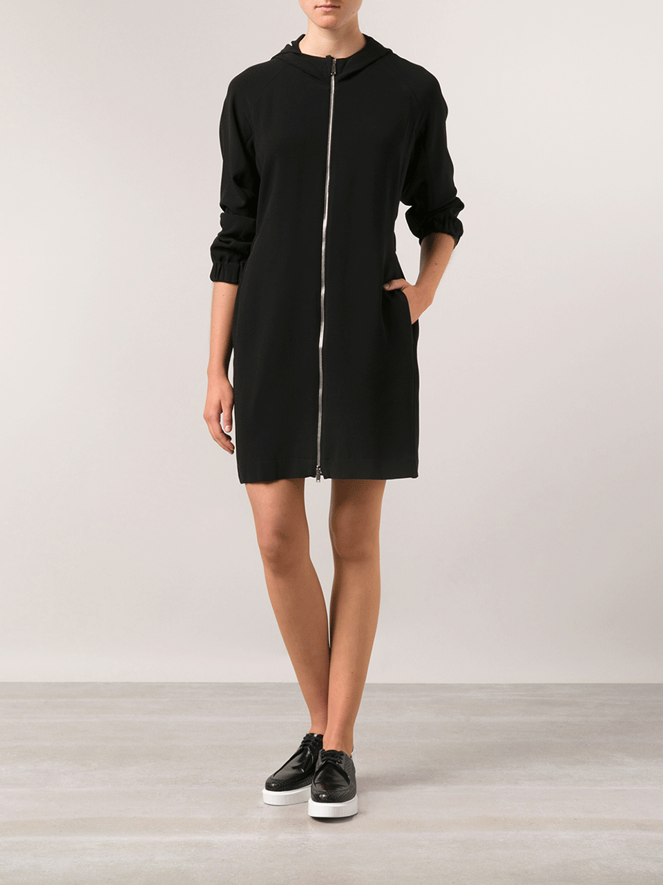 STELLA MCCARTNEY-Zip Front Dress With Hood-