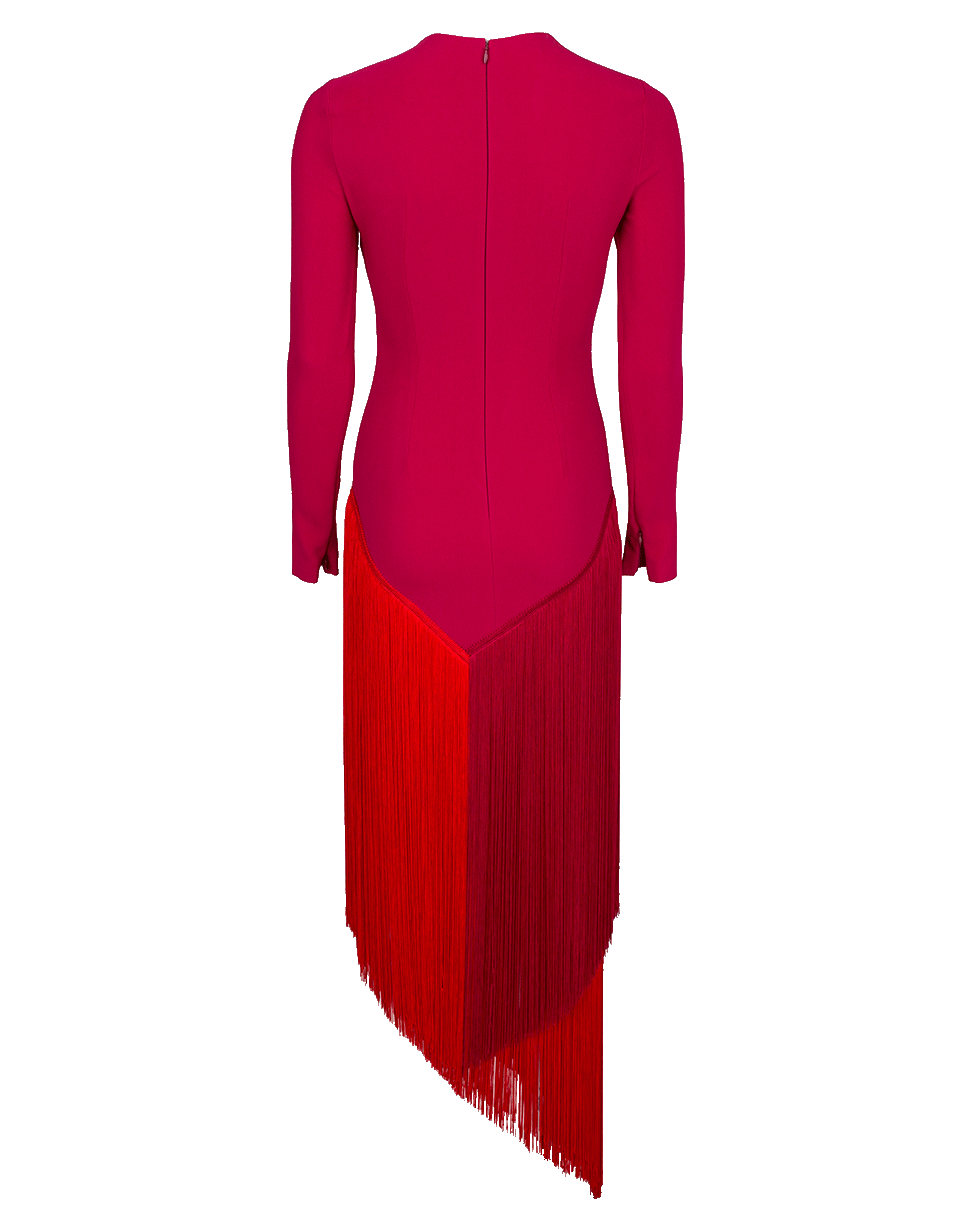 STELLA MCCARTNEY-Camille Dress With Fringe-HOTPINK