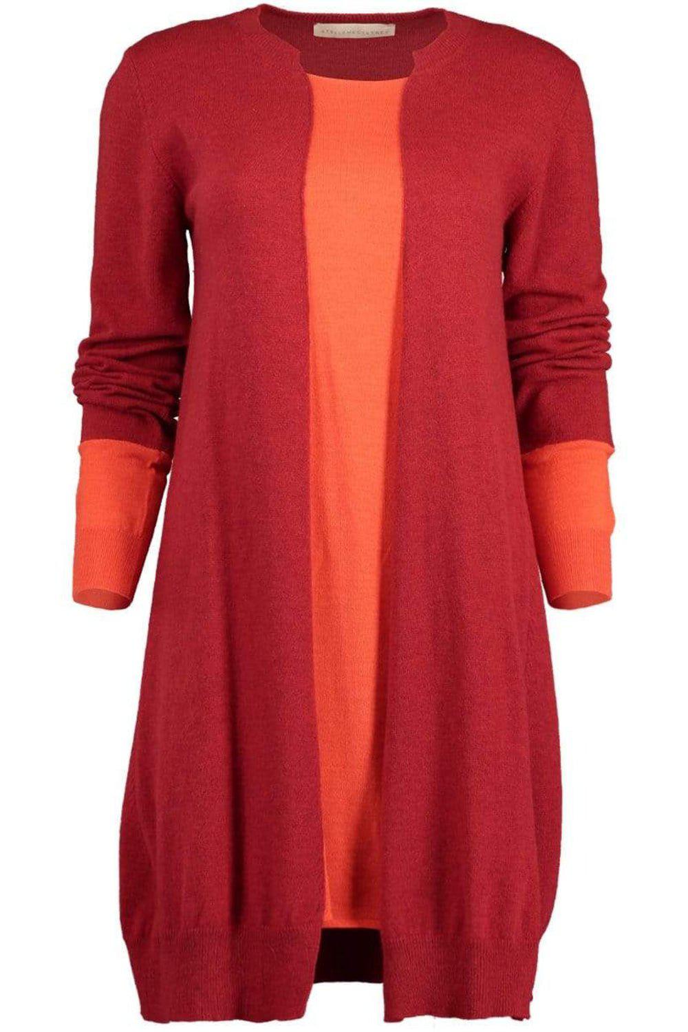 STELLA MCCARTNEY-Contrast Panel Knit Dress-RED