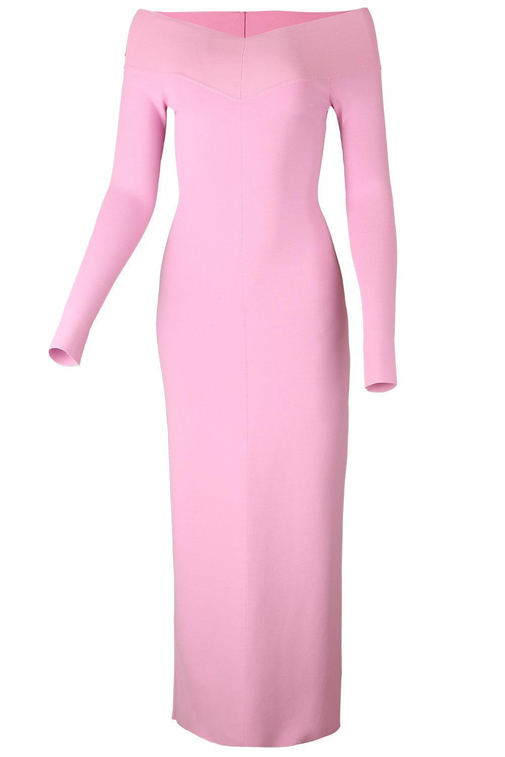 Compact Knit Long Sleeve Dress-PINK-XS-CLOTHINGDRESSCOCKTAIL-STELLA MCCARTNEY