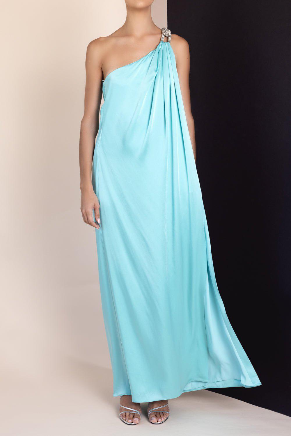 STELLA MCCARTNEY-Falabella Gown - Aquamarine-