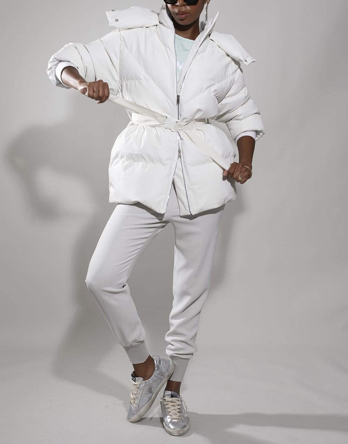 STELLA MCCARTNEY-Pure White Kayla Quilted Puffer Jacket-