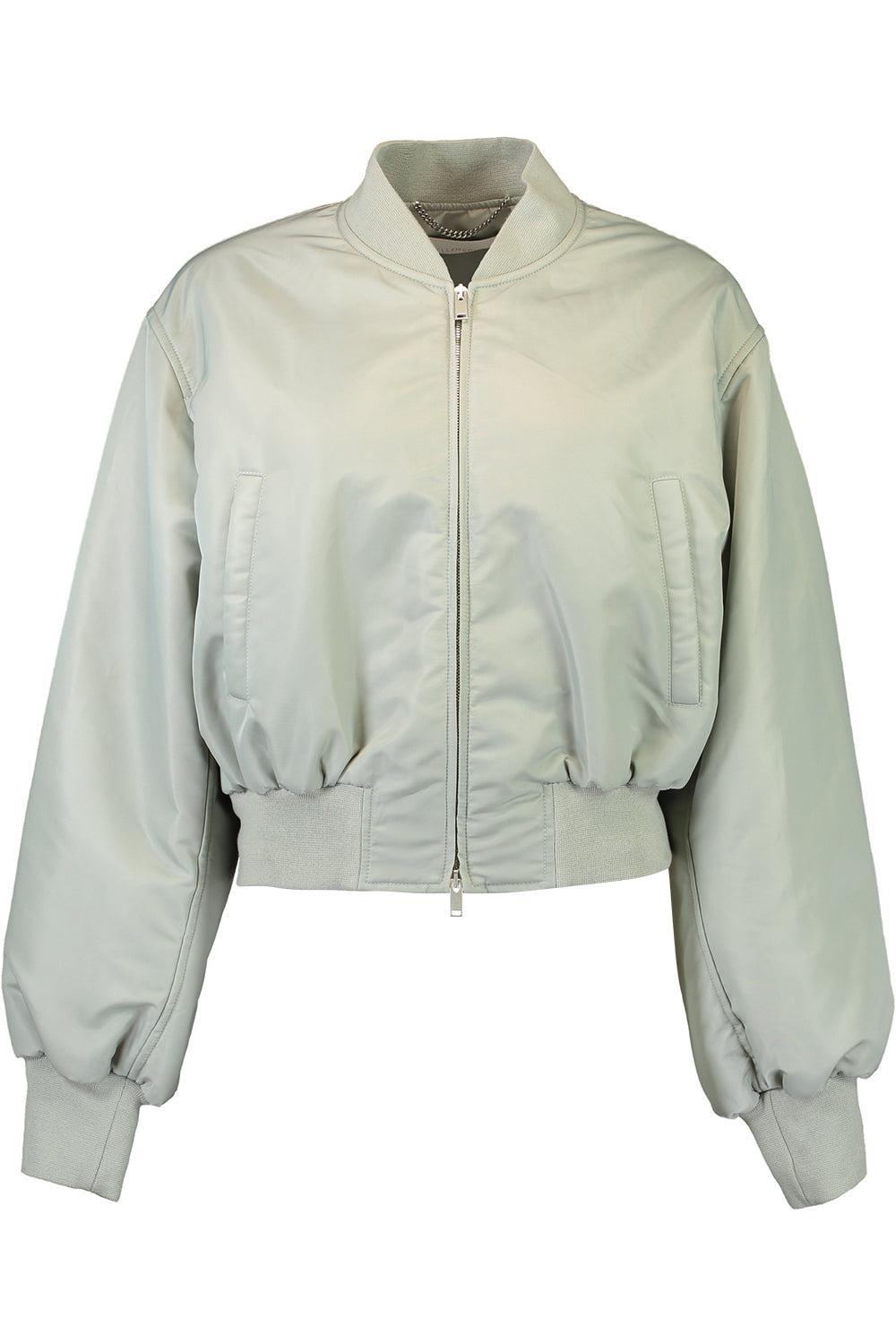 Cropped Bomber Jacket-SAGE-38-CLOTHINGJACKETCASUAL-STELLA MCCARTNEY