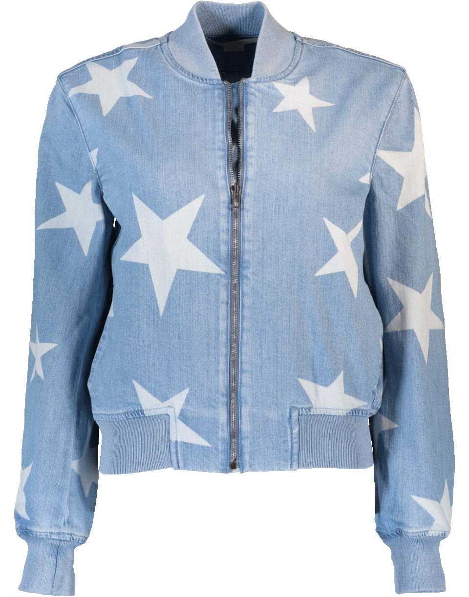 STELLA MCCARTNEY-Denim Star Bomber Jacket-