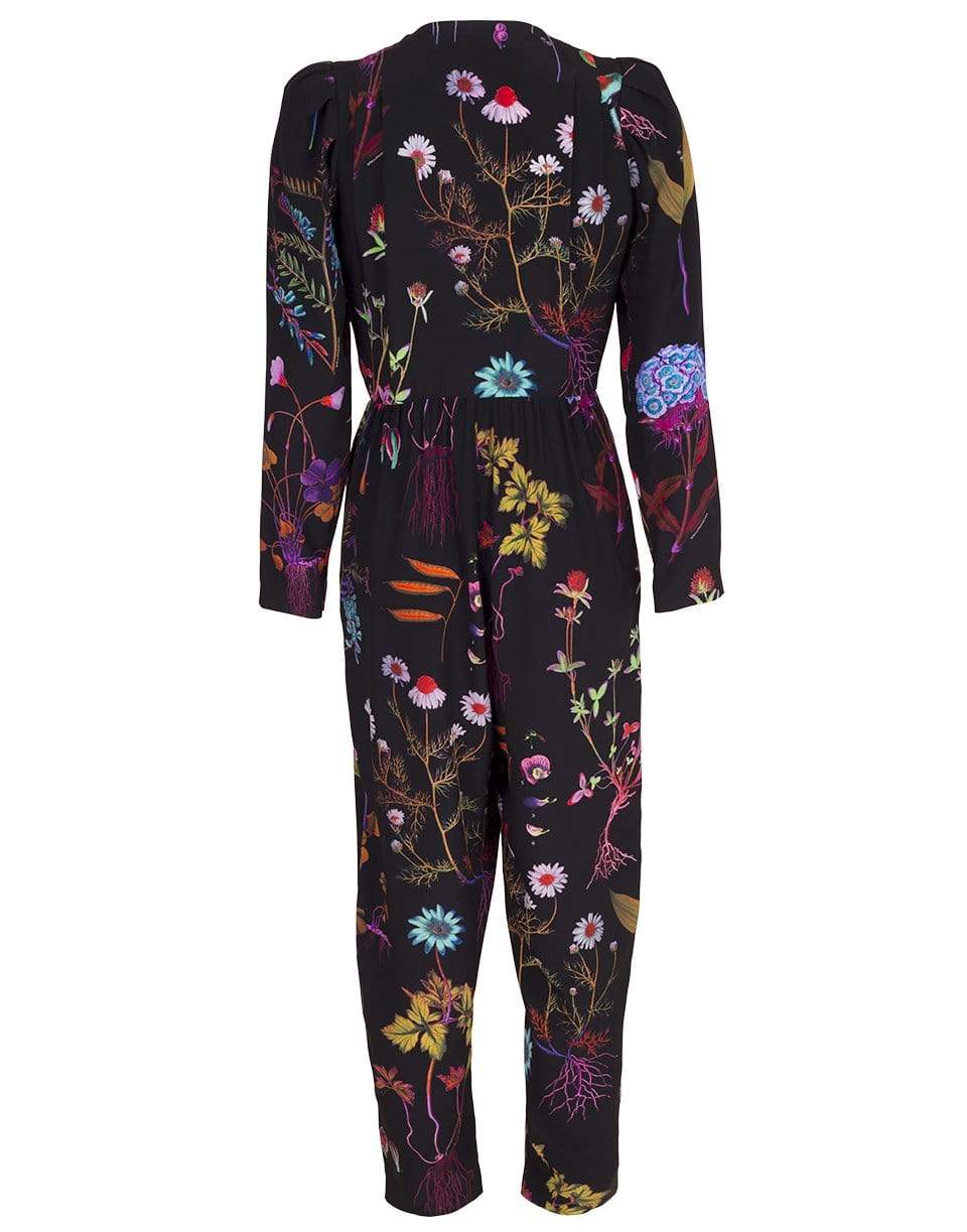 STELLA MCCARTNEY-Black Floral Print Michelle Jumpsuit-