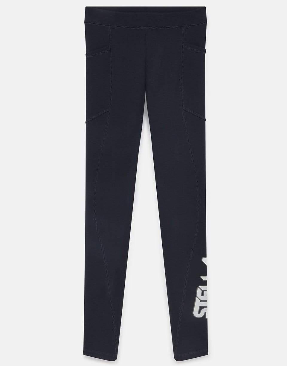 STELLA MCCARTNEY-Navy Scuba Logo Print Leggings-