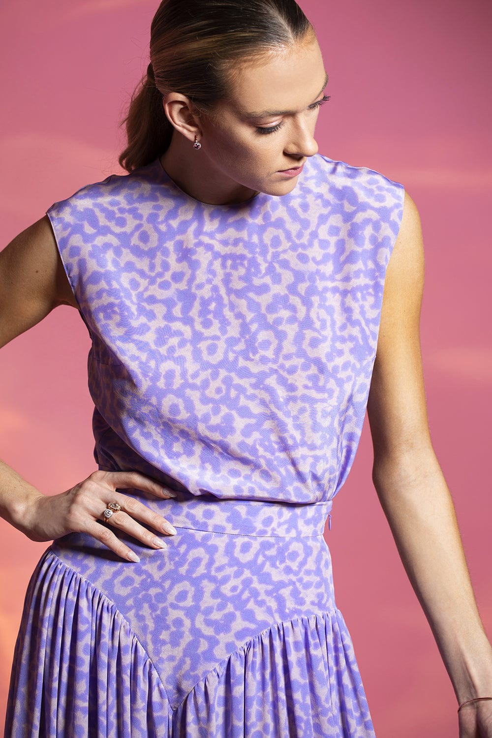 STELLA MCCARTNEY-Lilac Skirt-