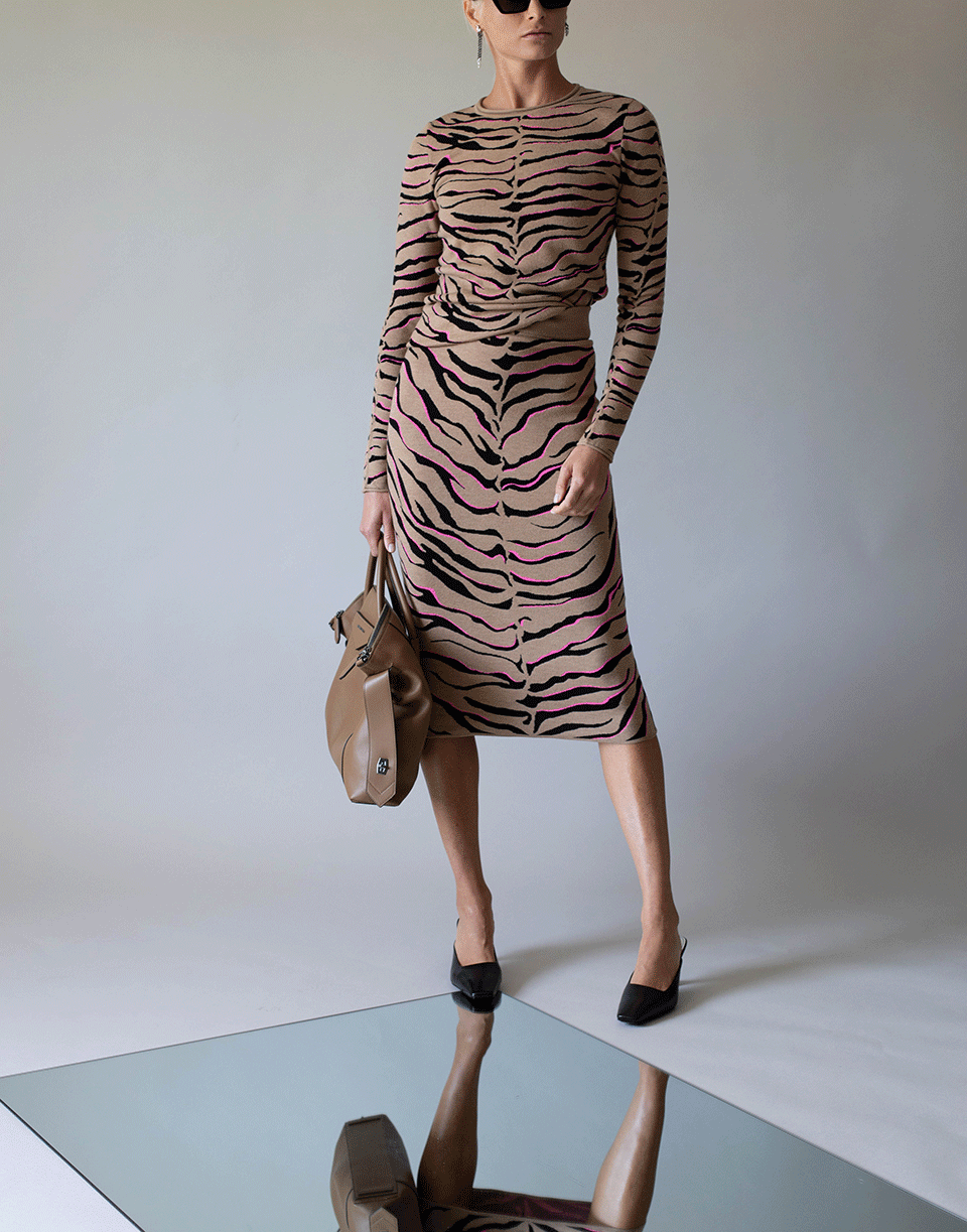 STELLA MCCARTNEY-Compact Tiger Skirt-
