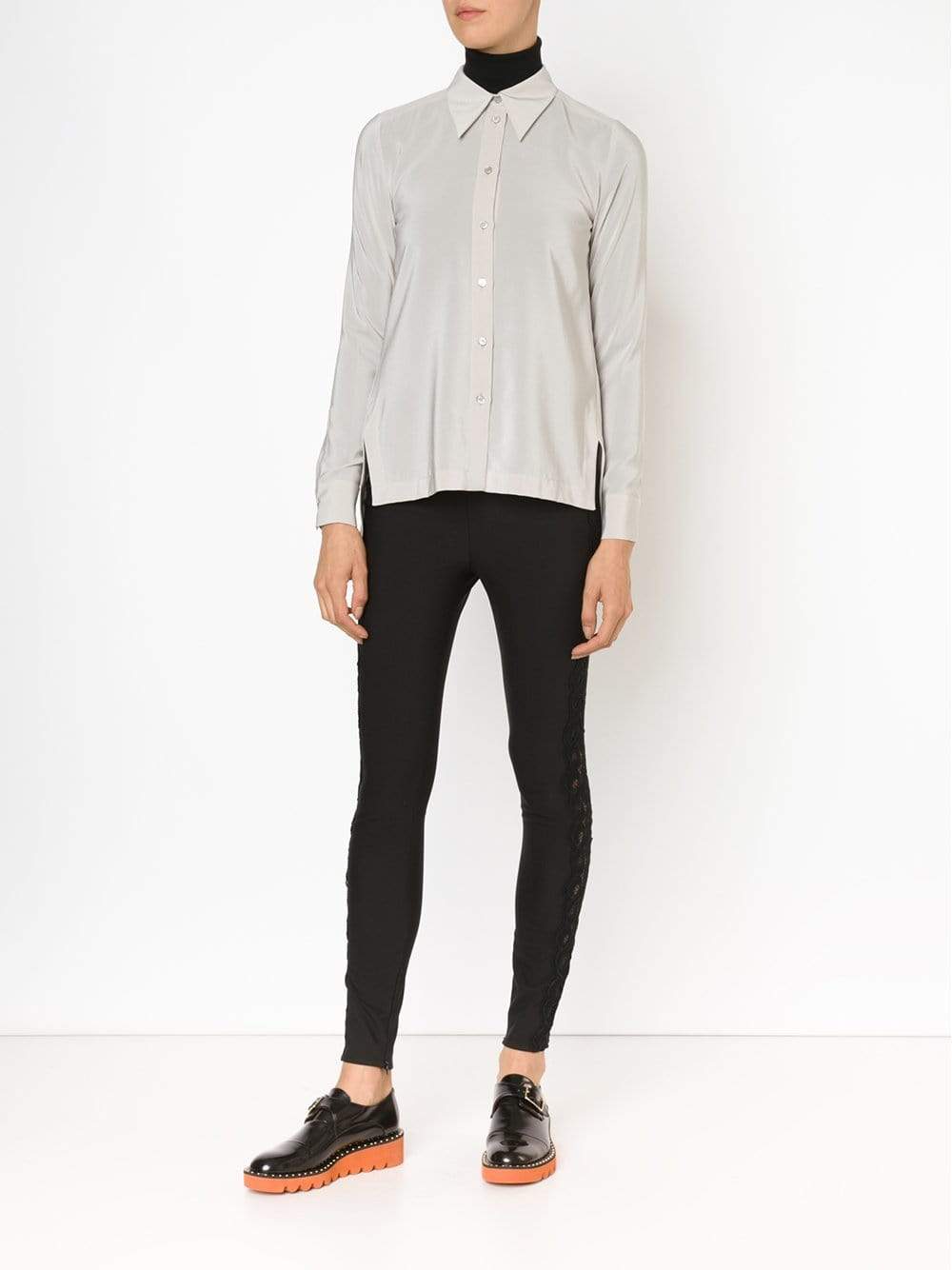 STELLA MCCARTNEY-Drape Side Button Down Blouse-