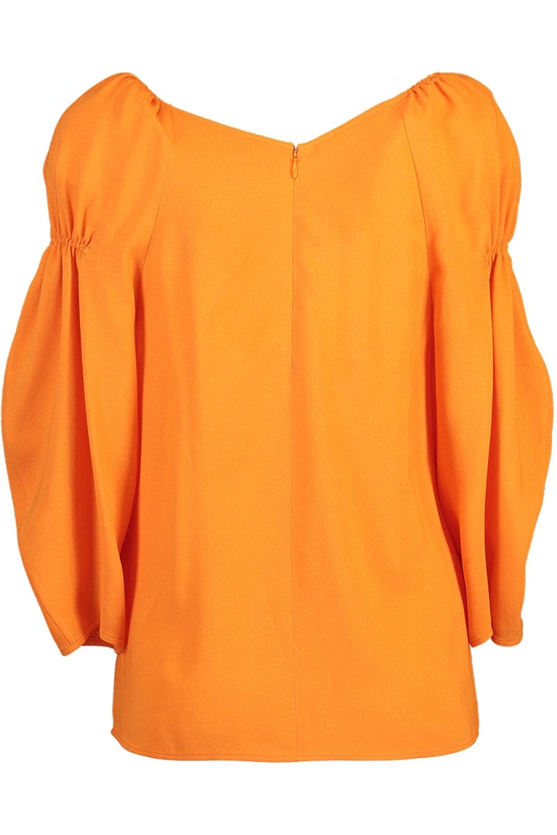STELLA MCCARTNEY-V Neck Blouse - Orange-