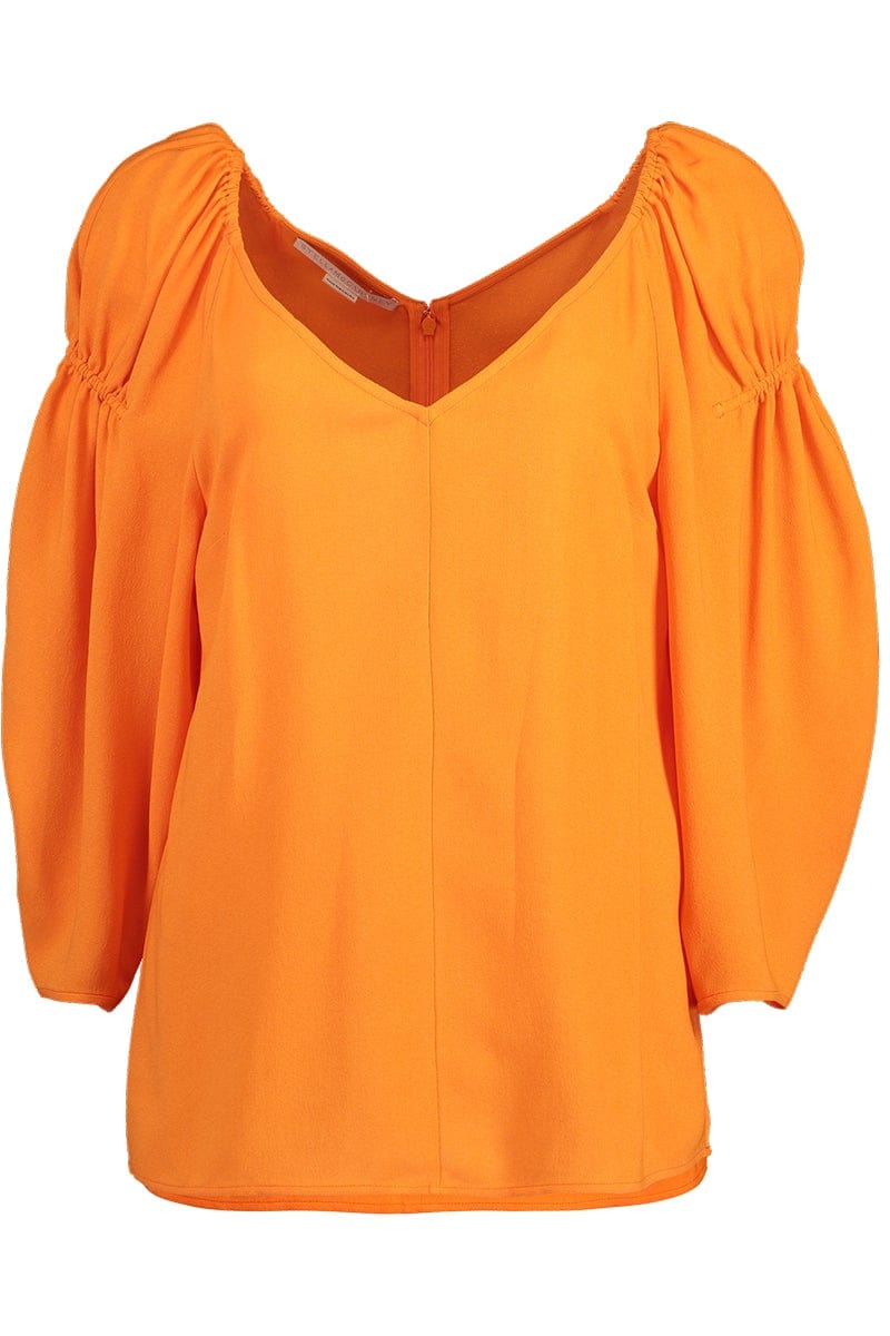 STELLA MCCARTNEY-V Neck Blouse - Orange-