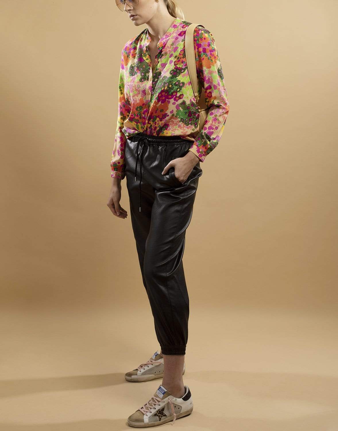 STELLA MCCARTNEY-Floral Print Eva Silk Shirt-