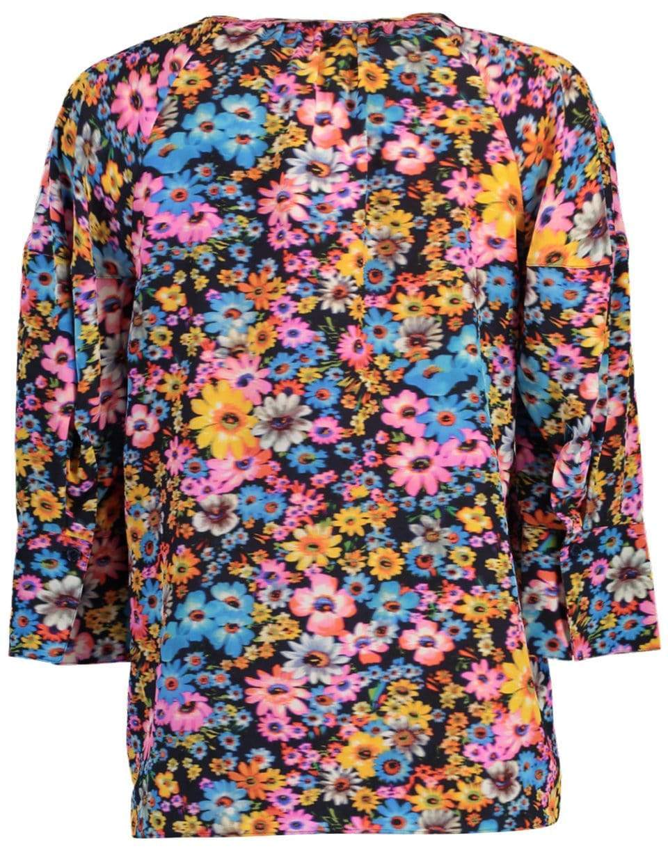 STELLA MCCARTNEY-Multicolor Pink Floral Sophia Silk Top-