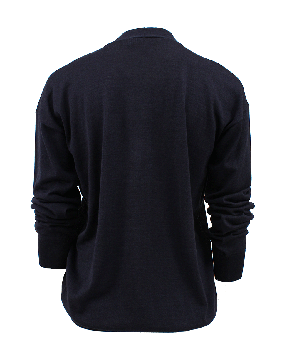 STELLA MCCARTNEY-Long Sleeve V-Neck Front Pocket Cardigan-