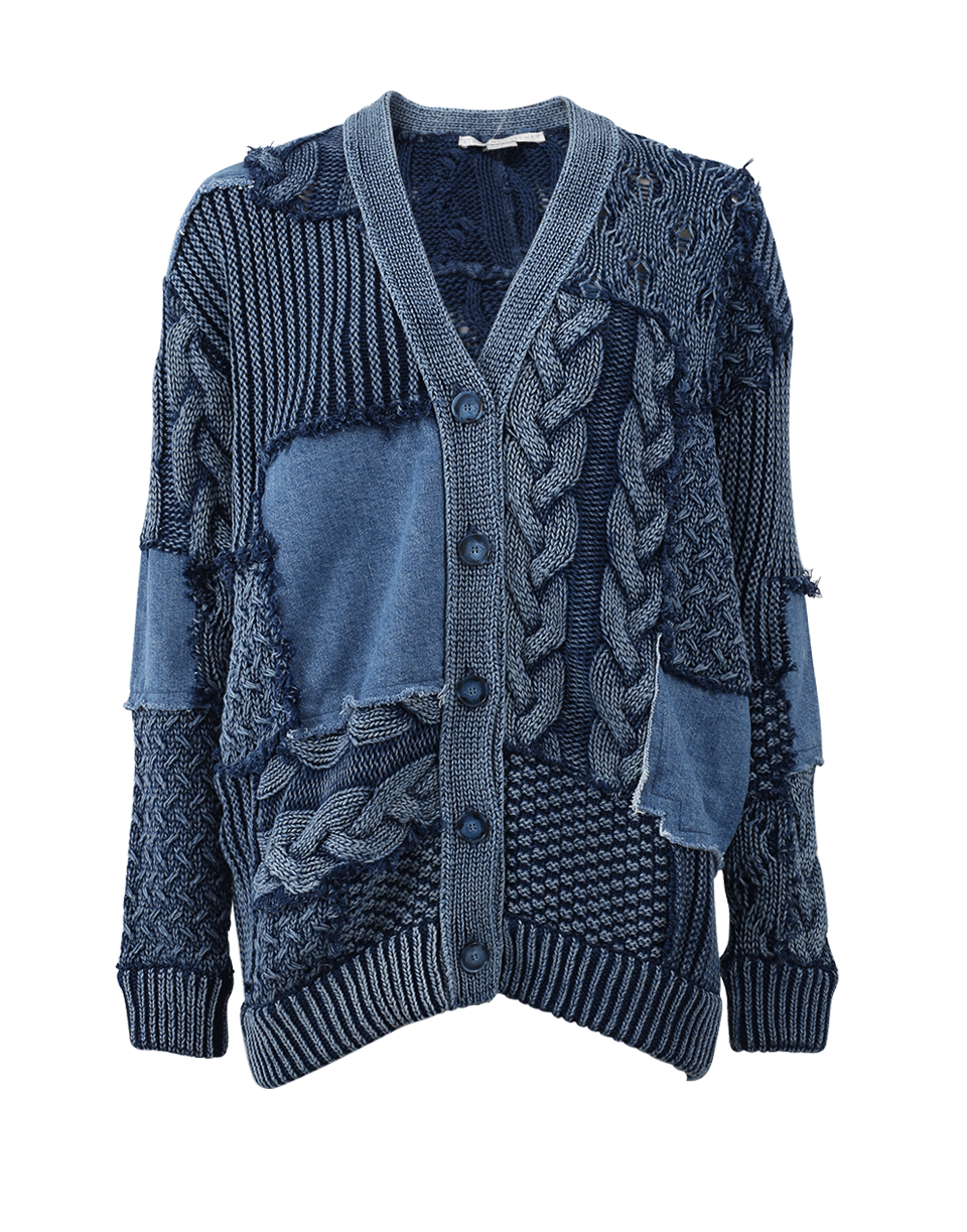 STELLA MCCARTNEY-Mixed Media Oversized Cardigan-