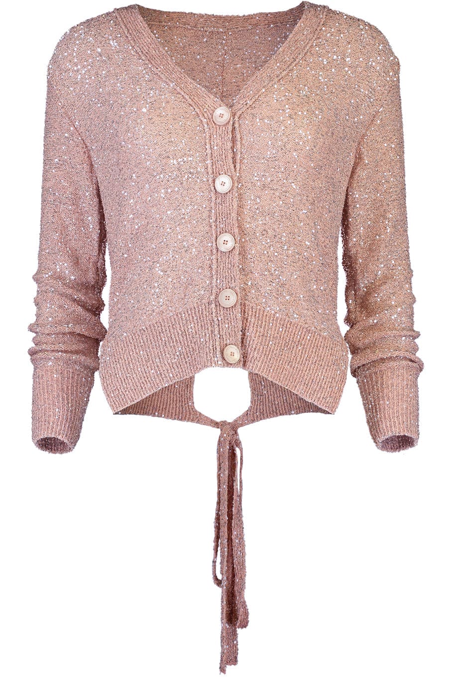 STELLA MCCARTNEY-Sequin Drip Knit Cardigan-