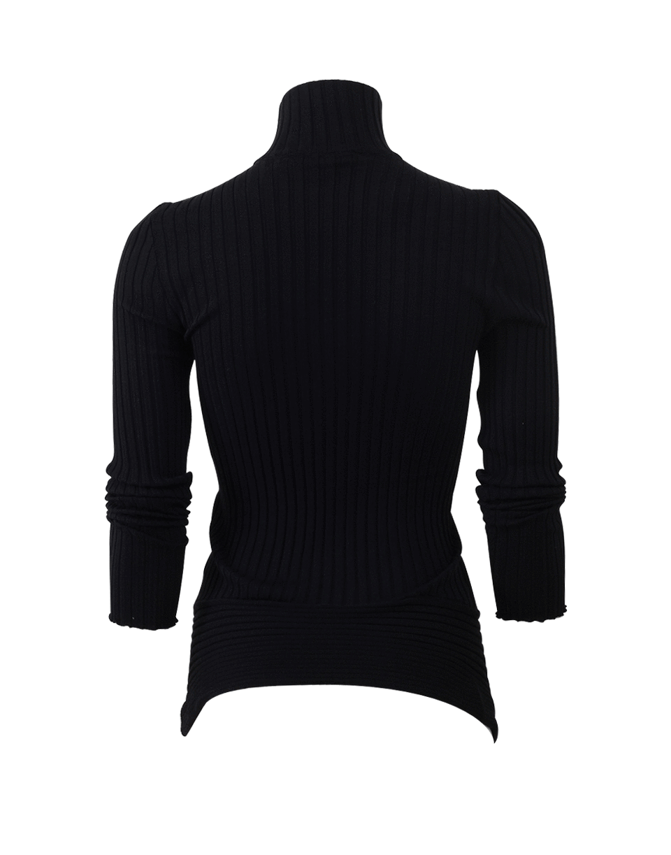 STELLA MCCARTNEY-Reversible Drape Side Ribbed Turtleneck-