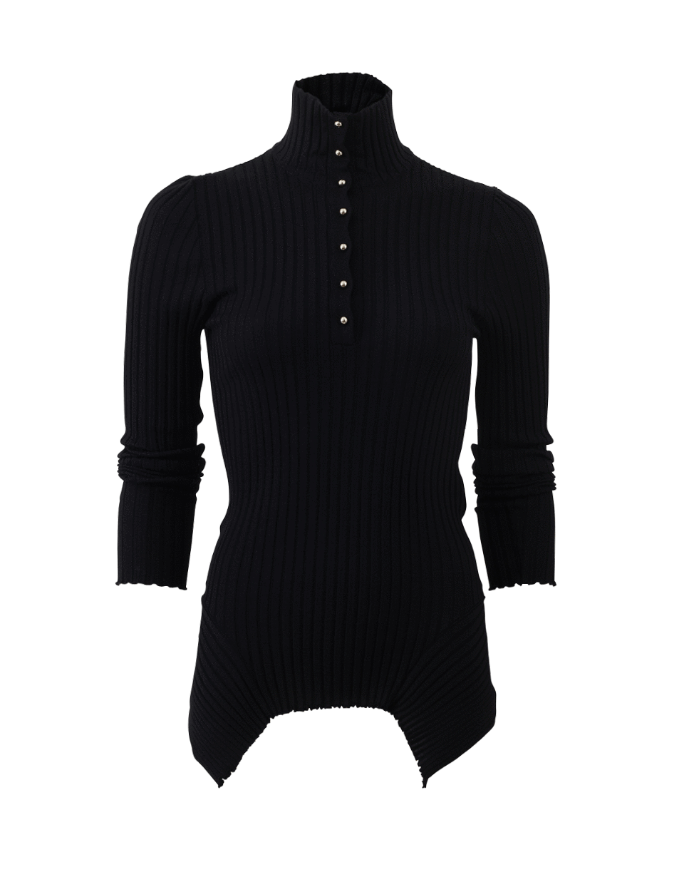 STELLA MCCARTNEY-Reversible Drape Side Ribbed Turtleneck-