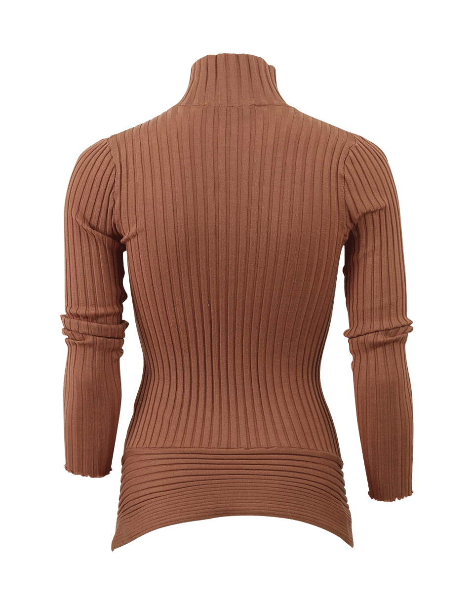 STELLA MCCARTNEY-Reversible Drape Side Ribbed Turtleneck-