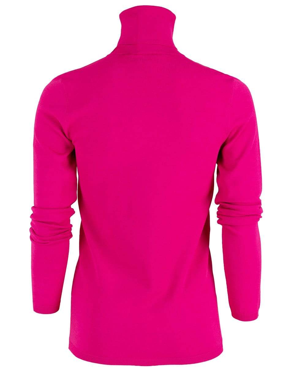 STELLA MCCARTNEY-Cerise Compact Knit Turtleneck Top-