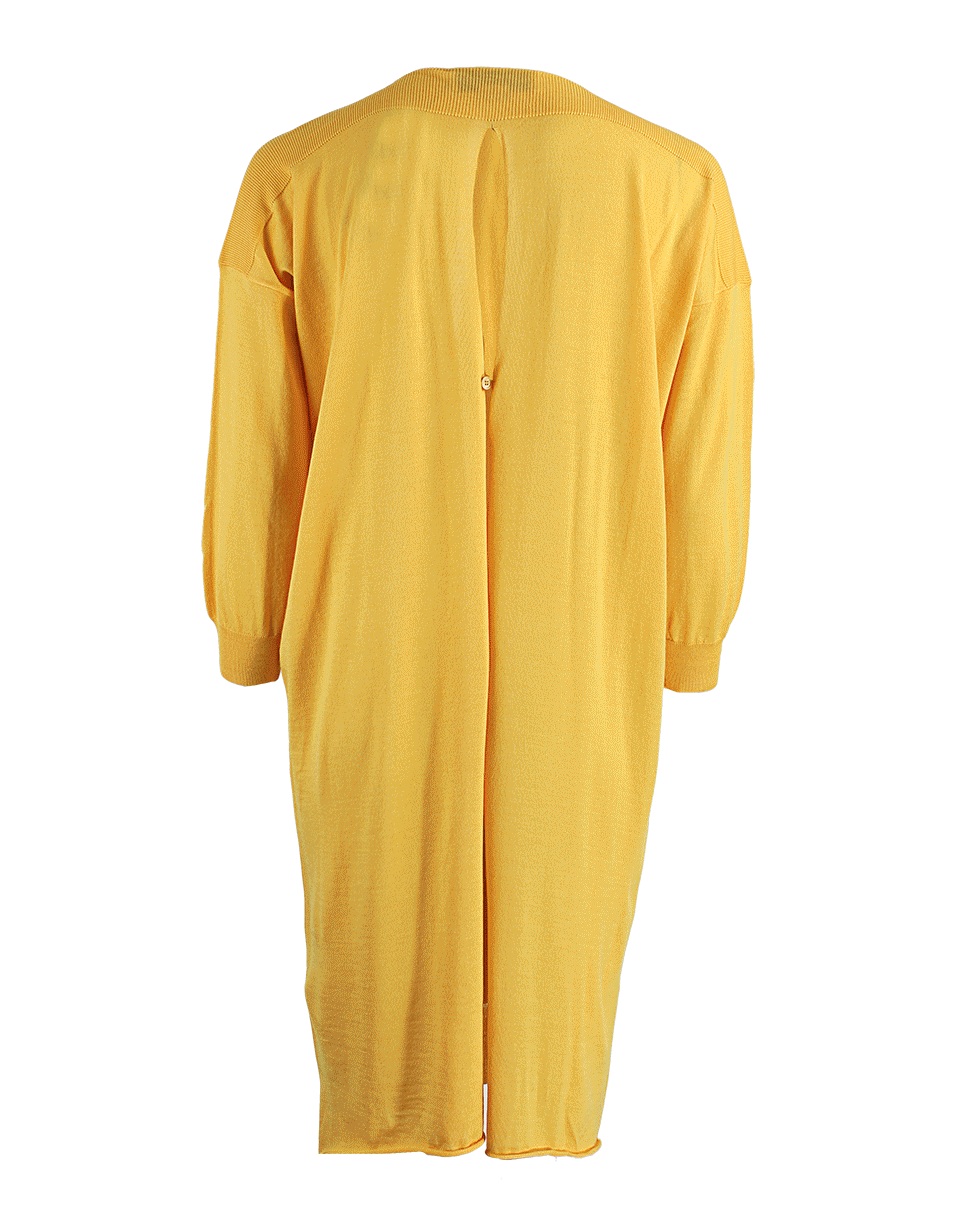 STELLA MCCARTNEY-Long Sleeve Split Back Crewneck Dress-