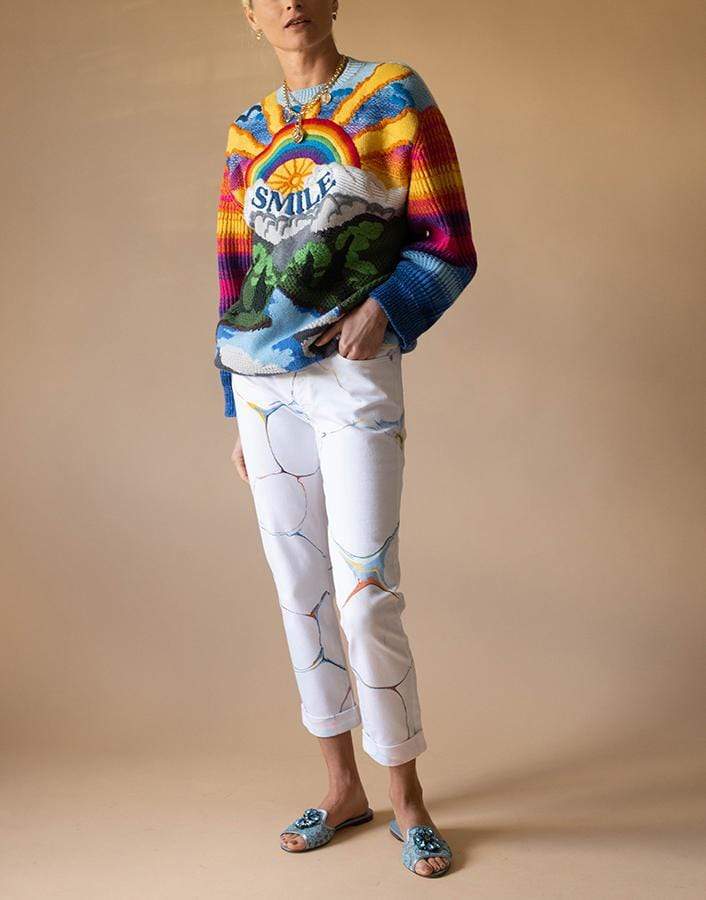 STELLA MCCARTNEY-Crewneck Jumper Kind Intarsia-MULTI