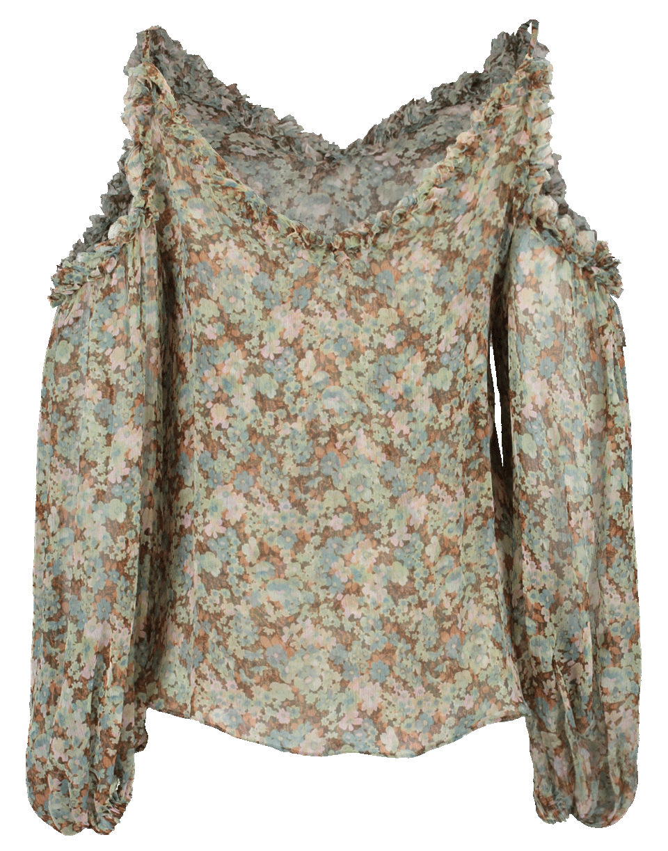 STELLA MCCARTNEY-Cold Shoulder Floral Kiara Top-MEADOW