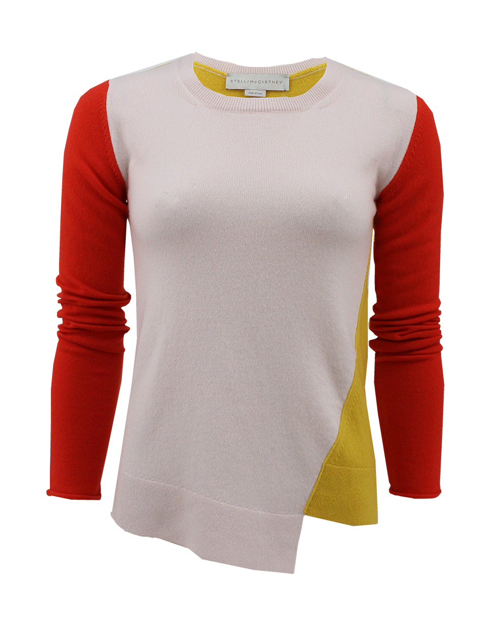 STELLA MCCARTNEY-Long Sleeve Fitted Asymmetrical Pullover-