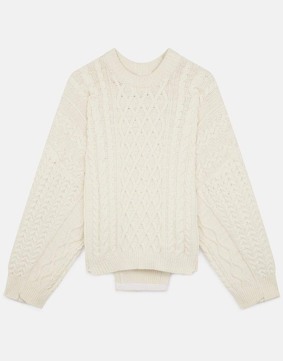 STELLA MCCARTNEY-Natural Aran Stitch Oversized Sweater-