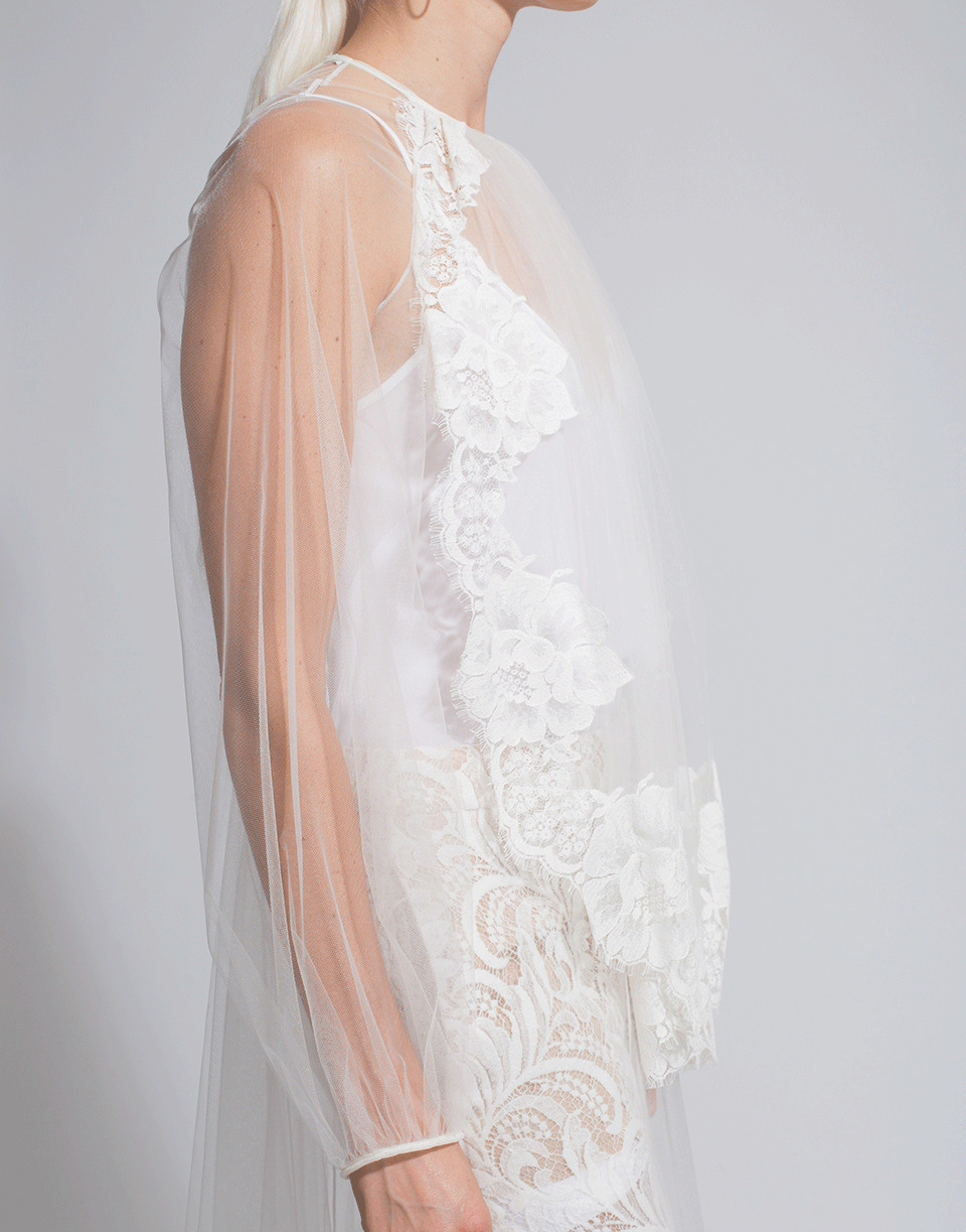 STELLA MCCARTNEY-Lace Overlay Sophia Dress-IVORY
