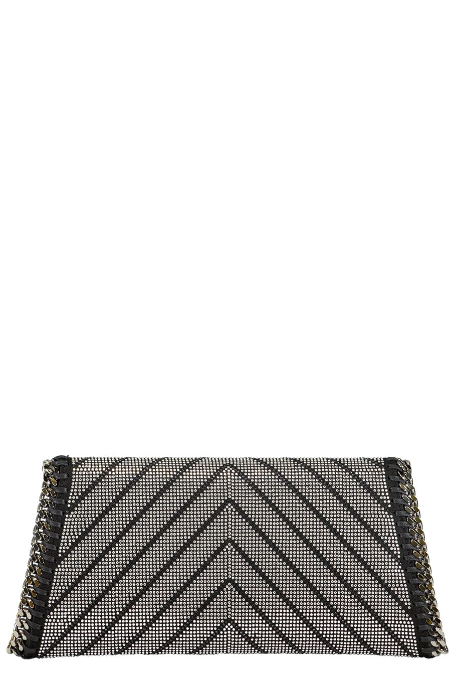 STELLA MCCARTNEY-All Over Crystal Pouch-BLACK