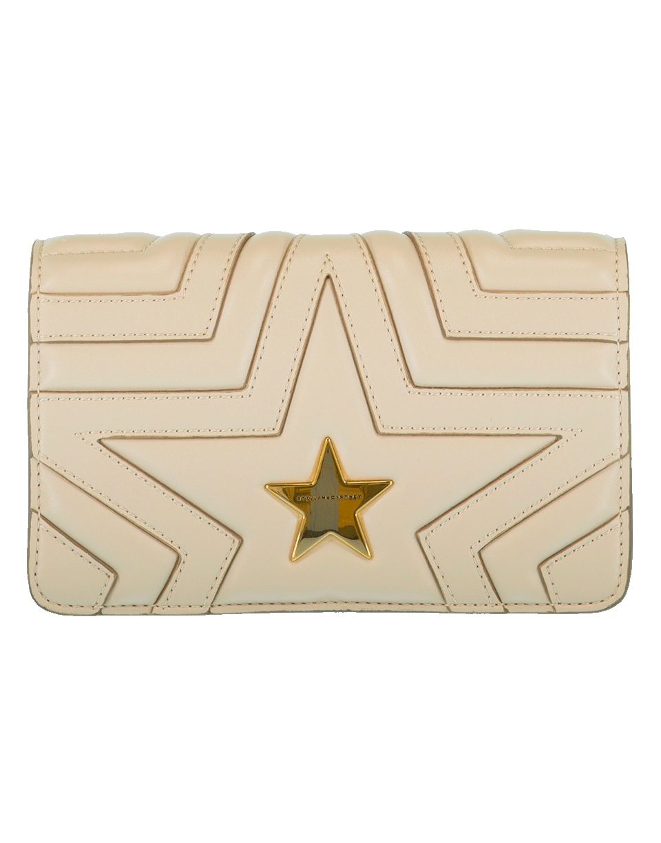 STELLA MCCARTNEY-Stella Star Flap Shoulder Bag-CREAM