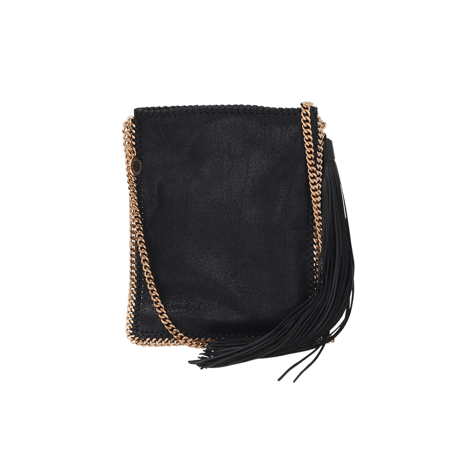 STELLA MCCARTNEY-Falabella Cross-Body Tassel Bag-BLACK