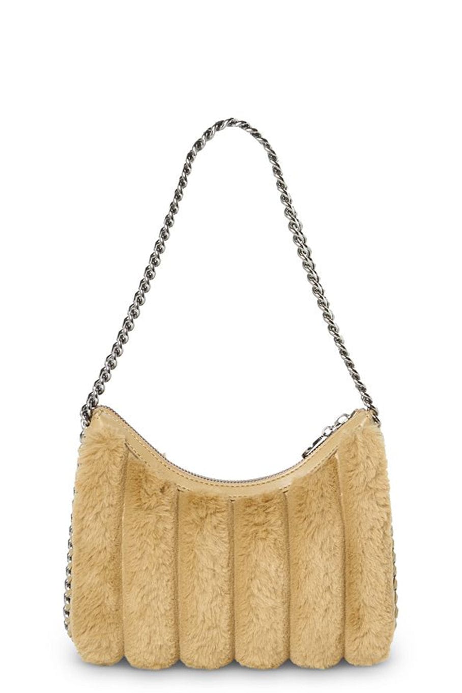 STELLA MCCARTNEY-Mini Zip Shoulder Bag-CAMEL