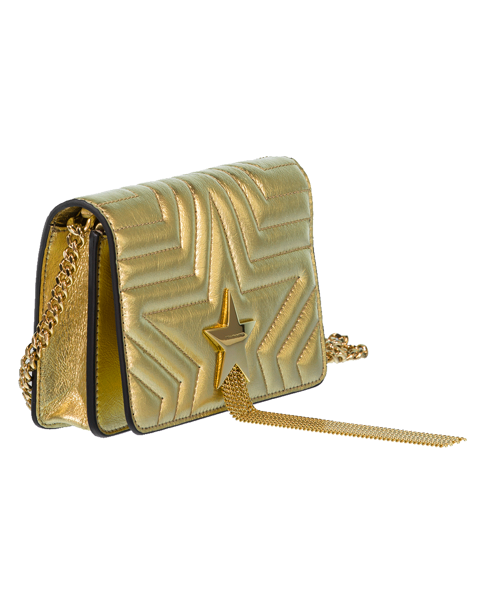 STELLA MCCARTNEY-Stella Star Flap Shoulder Bag-GOLD