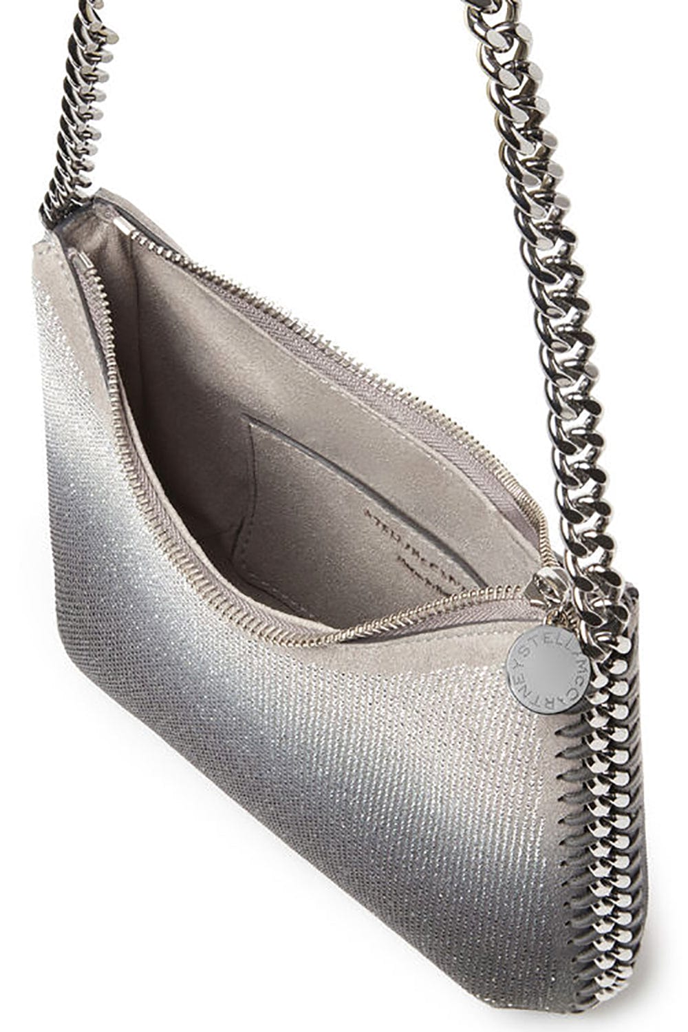 STELLA MCCARTNEY-Mini Zip Shoulder Bag-LIGHTGRY
