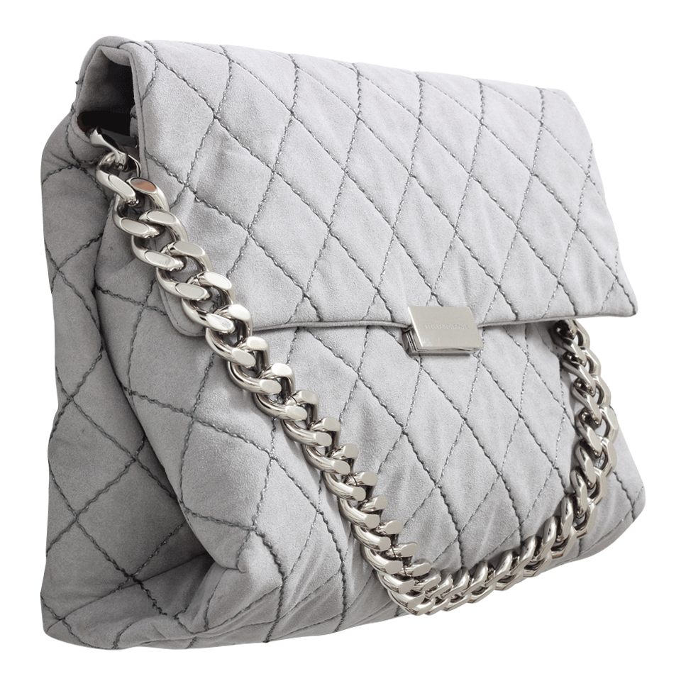 STELLA MCCARTNEY-Dartmoor Quilted Shoulder Bag-LT GREY