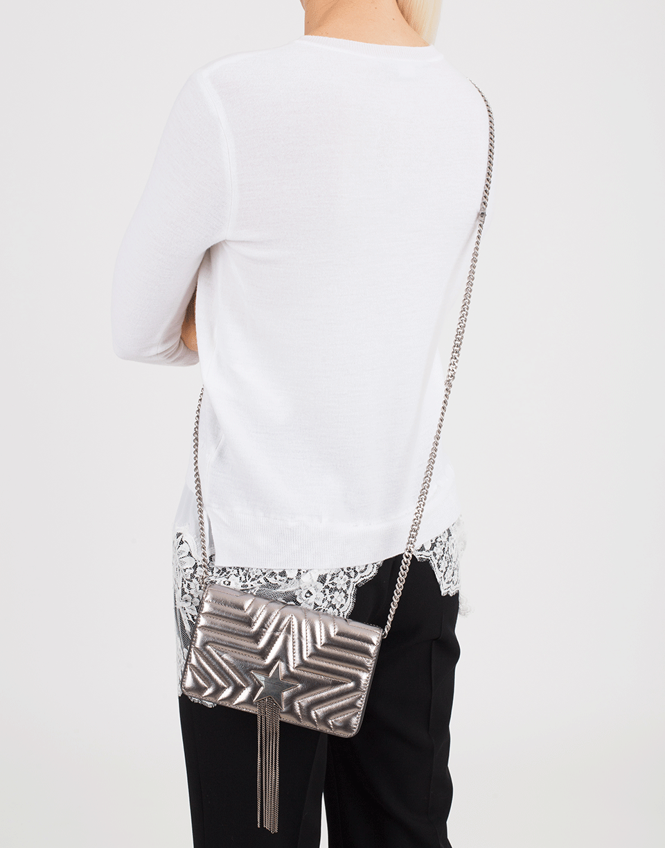 STELLA MCCARTNEY-Stella Star Flap Shoulder Bag-RUTHENIU