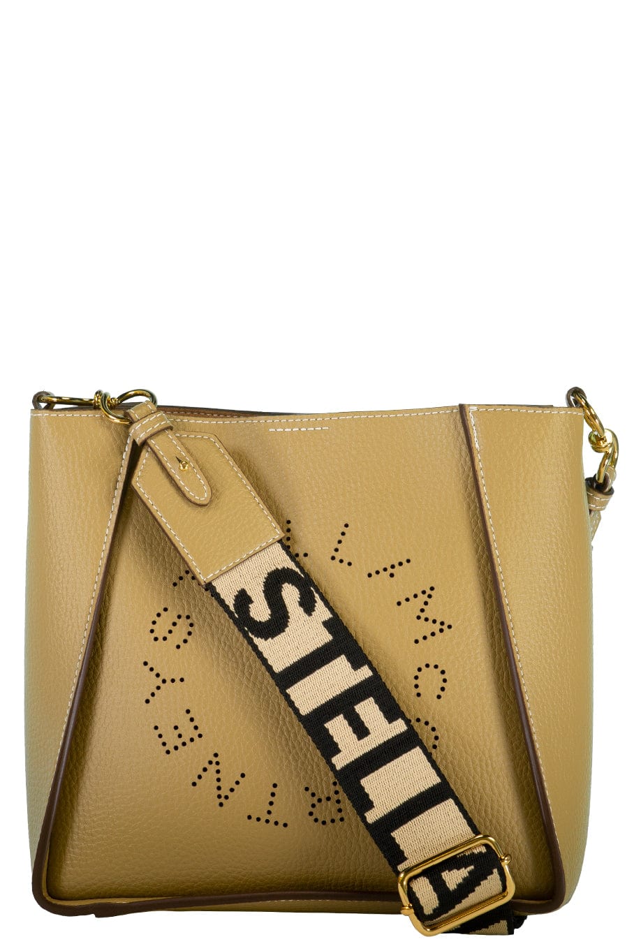 STELLA MCCARTNEY-Mini Logo Crossbody Bag - Sand-SAND