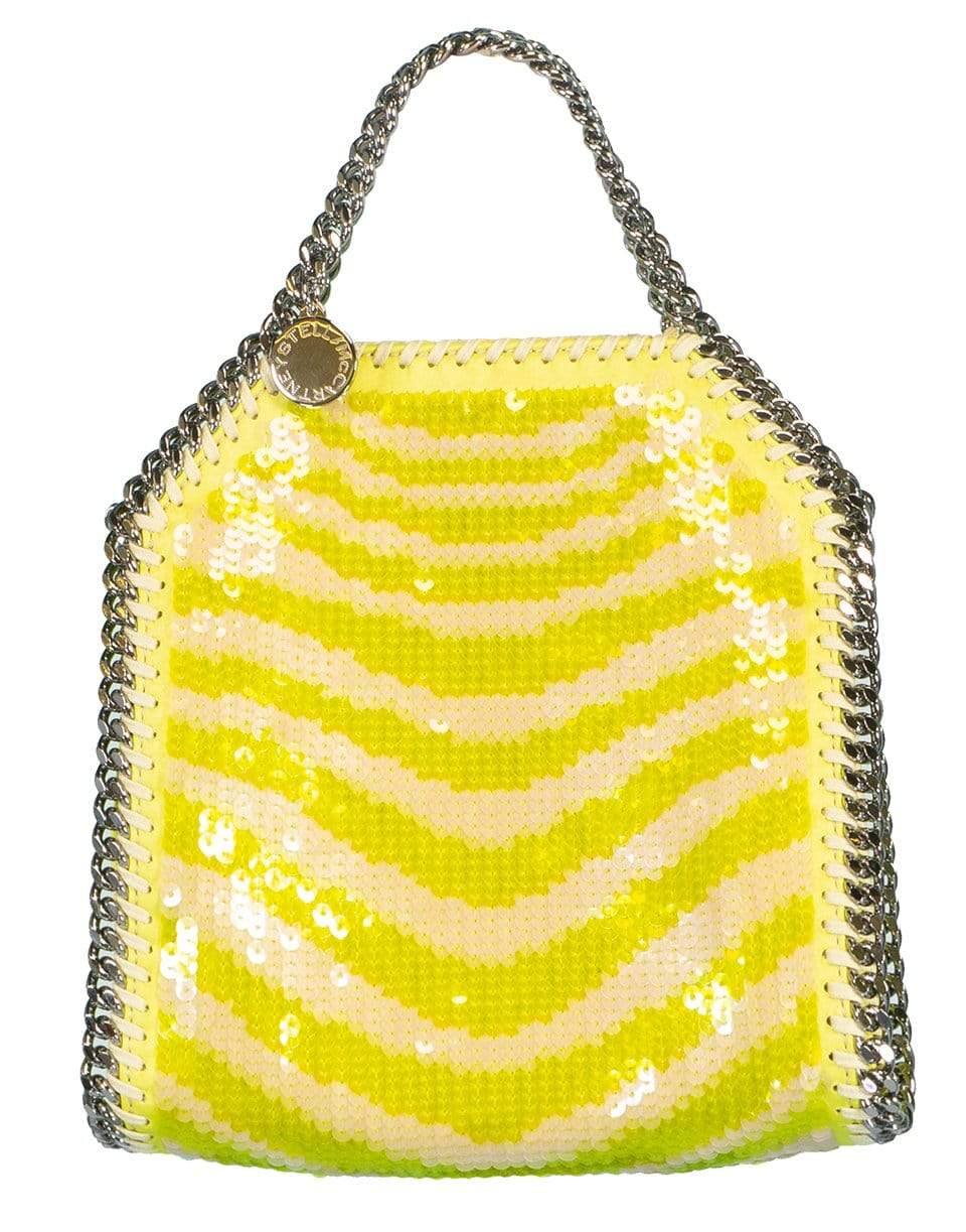 STELLA MCCARTNEY-Tiny Falabella Sequins Bag - Yellow-YELLOW