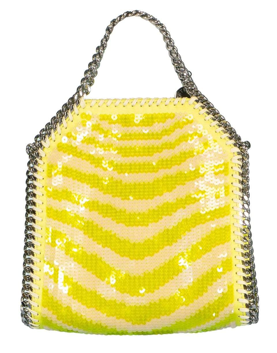 STELLA MCCARTNEY-Tiny Falabella Sequins Bag - Yellow-YELLOW