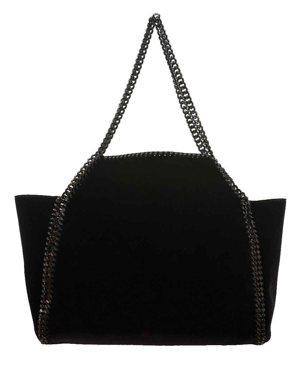 STELLA MCCARTNEY-Reversible Falabella Velvet Tote-BLACK