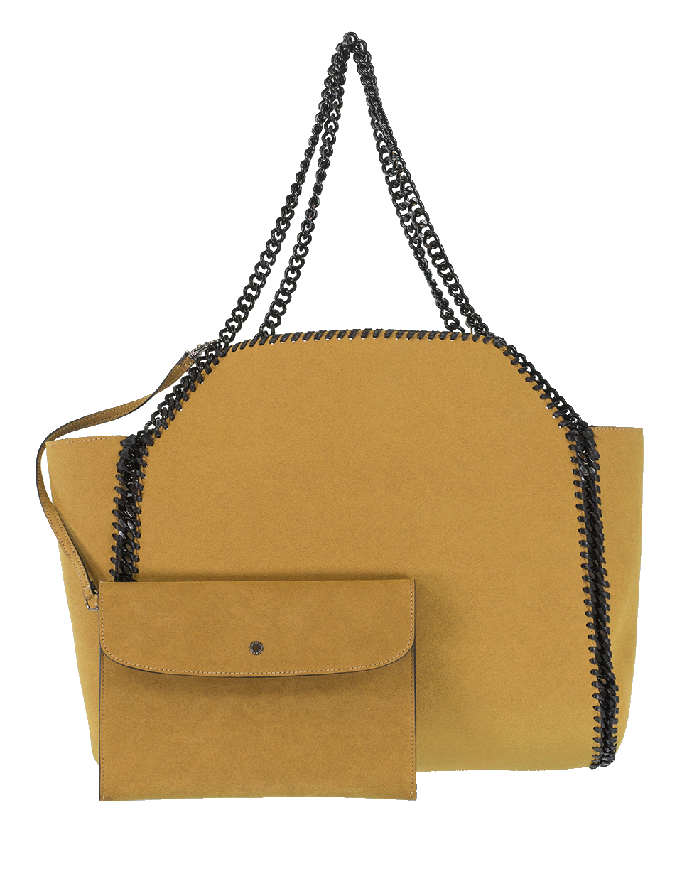 STELLA MCCARTNEY-Reversible Falabella Velvet Tote-BLACK